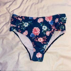 Floral High-Waisted Bikini Bottoms